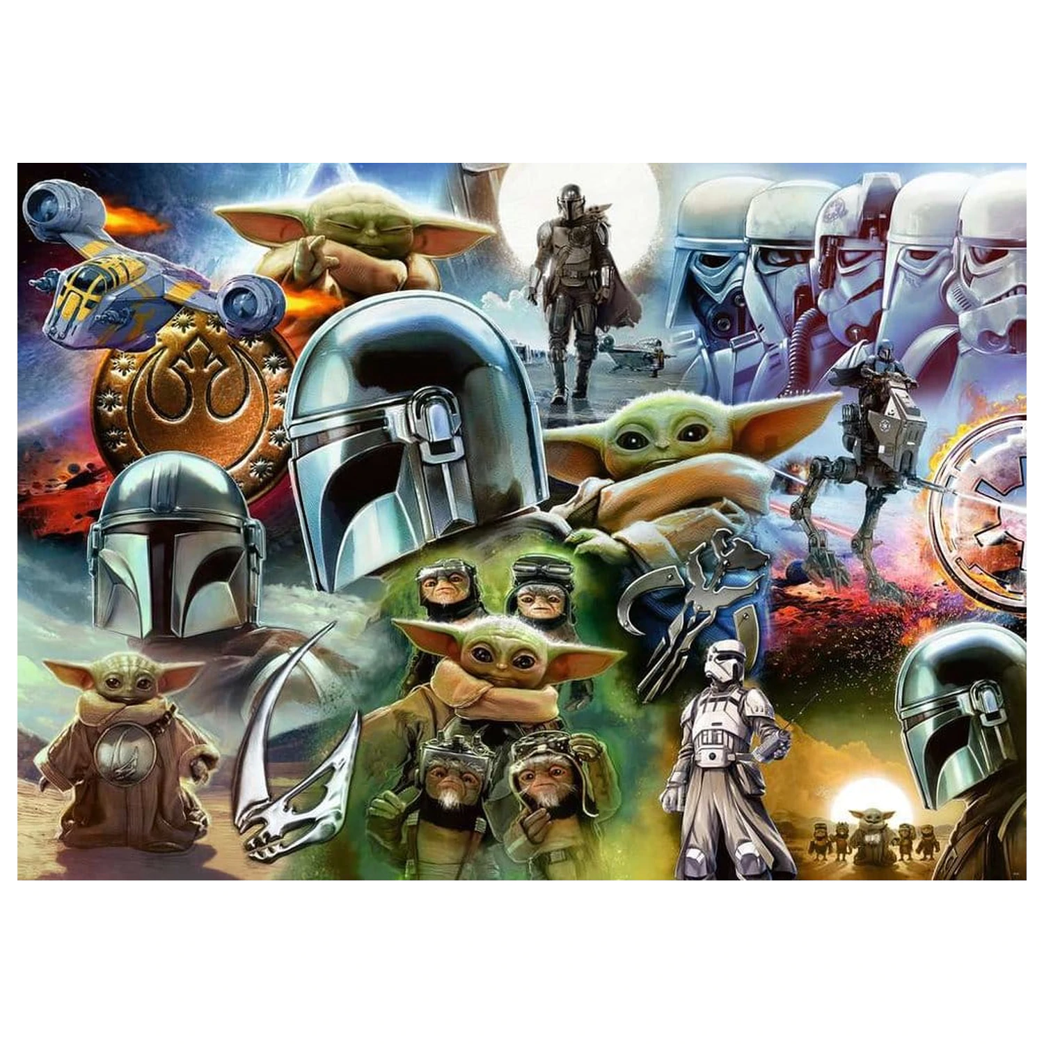 The Mandalorian and Grogu Jigsaw Puzzle (1000 Pieces) product photo