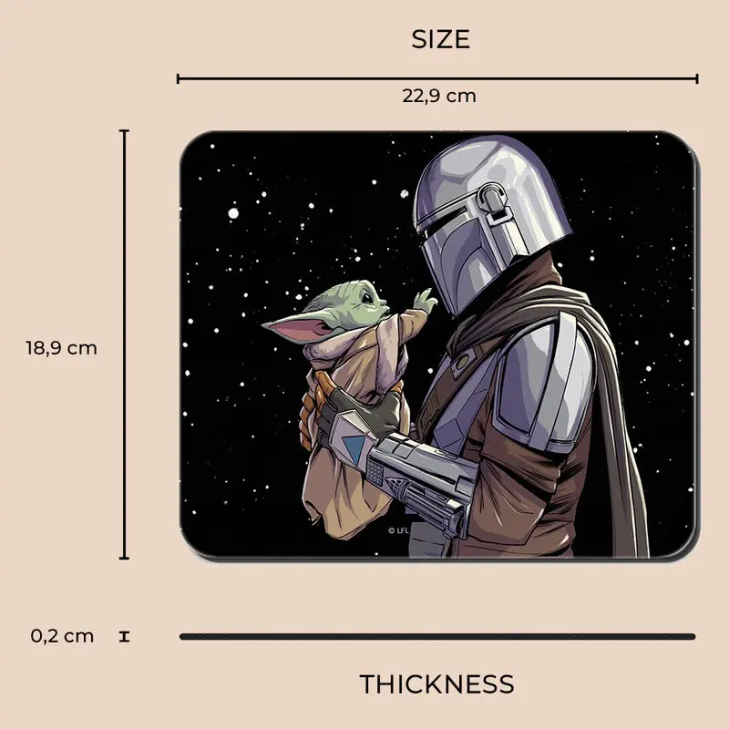 Star Wars Mandalorian Baby Yoda mouse pad product photo