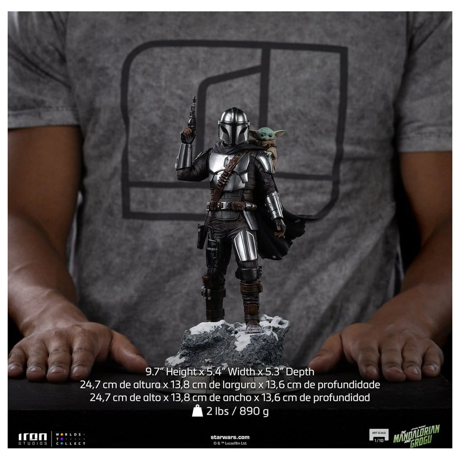 The Mandalorian & Grogu Art Scale Statue 1/10 The Mandalorian and Grogu 25 cm product photo