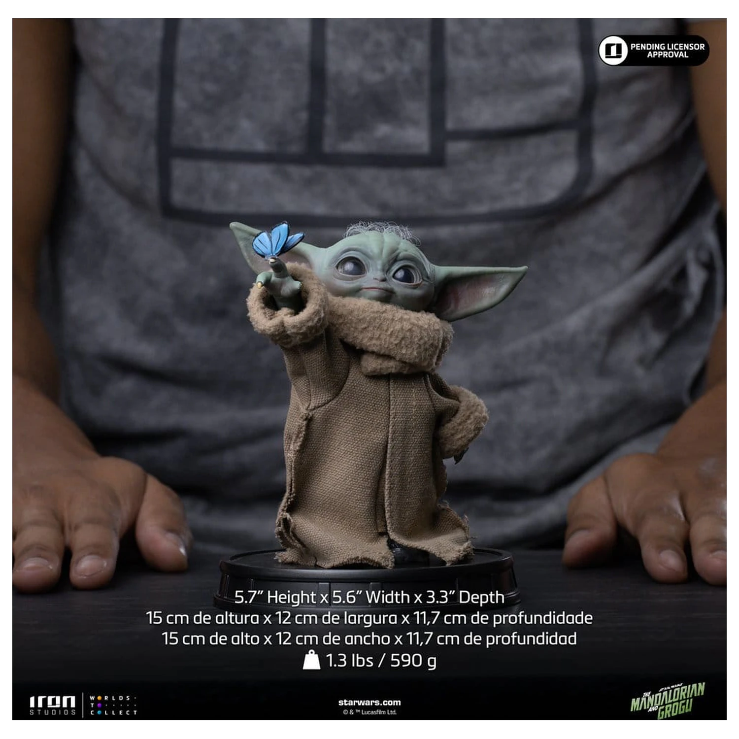 The Mandalorian & Grogu Grogu Collection Statue Grogu Butterfly Wonder product photo