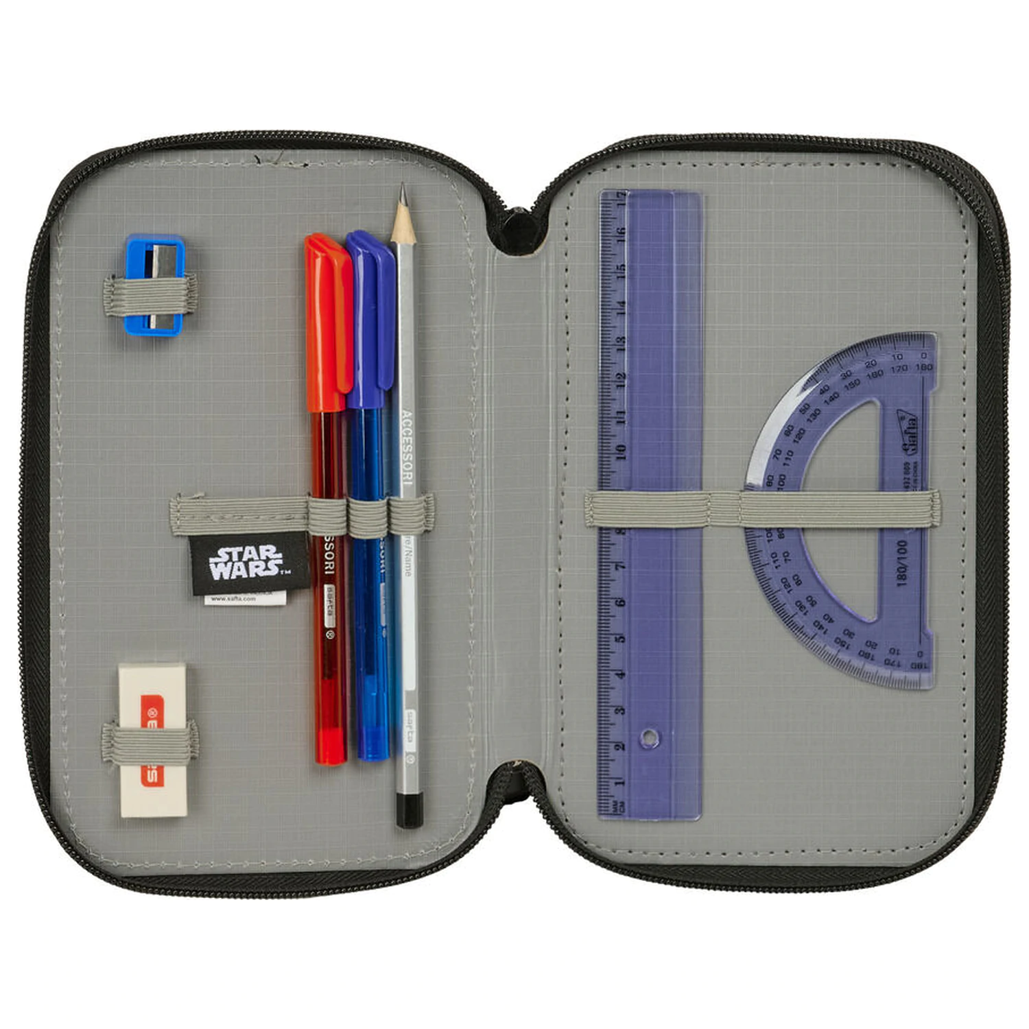 Star Wars Mandalorian & Grogu triple pencil case 37pcs product photo