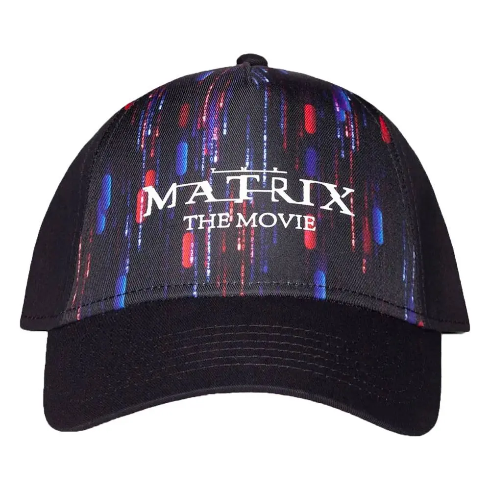 The Matrix Curved Bill Cap Blue and Red Coding product photo