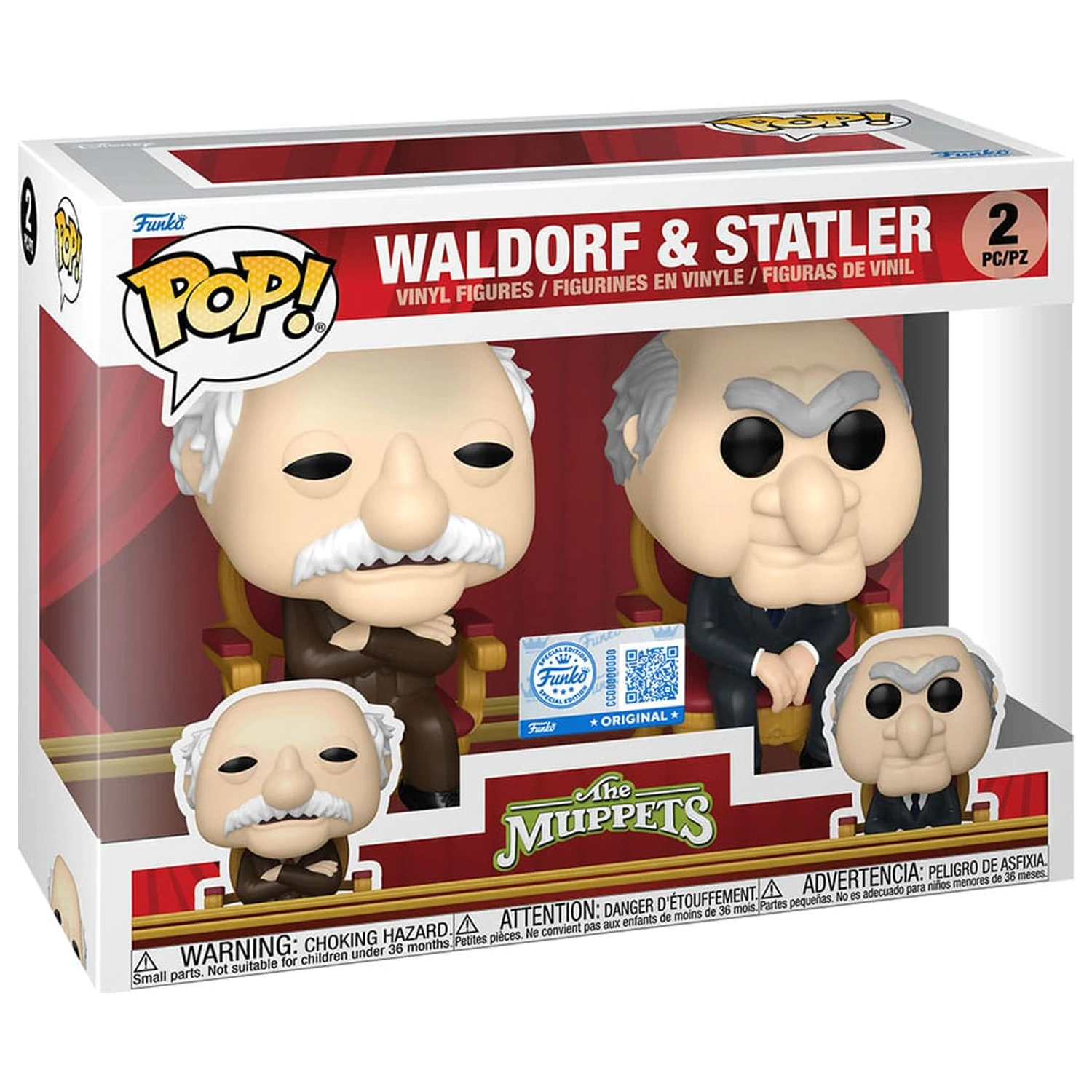 The Muppets Funko POP! Television Vinyl Figures 2-Pack Waldorf & Statler 9 cm product photo