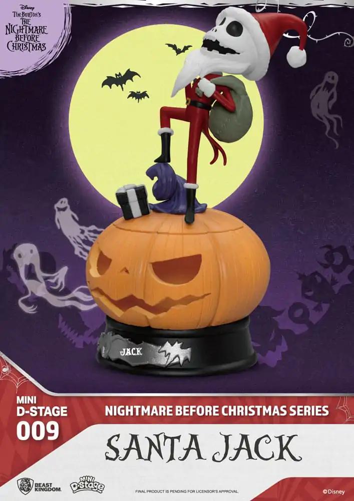 The Nightmare Before Christmas Mini Diorama Stage PVC Figure Santa Jack 10 cm product photo
