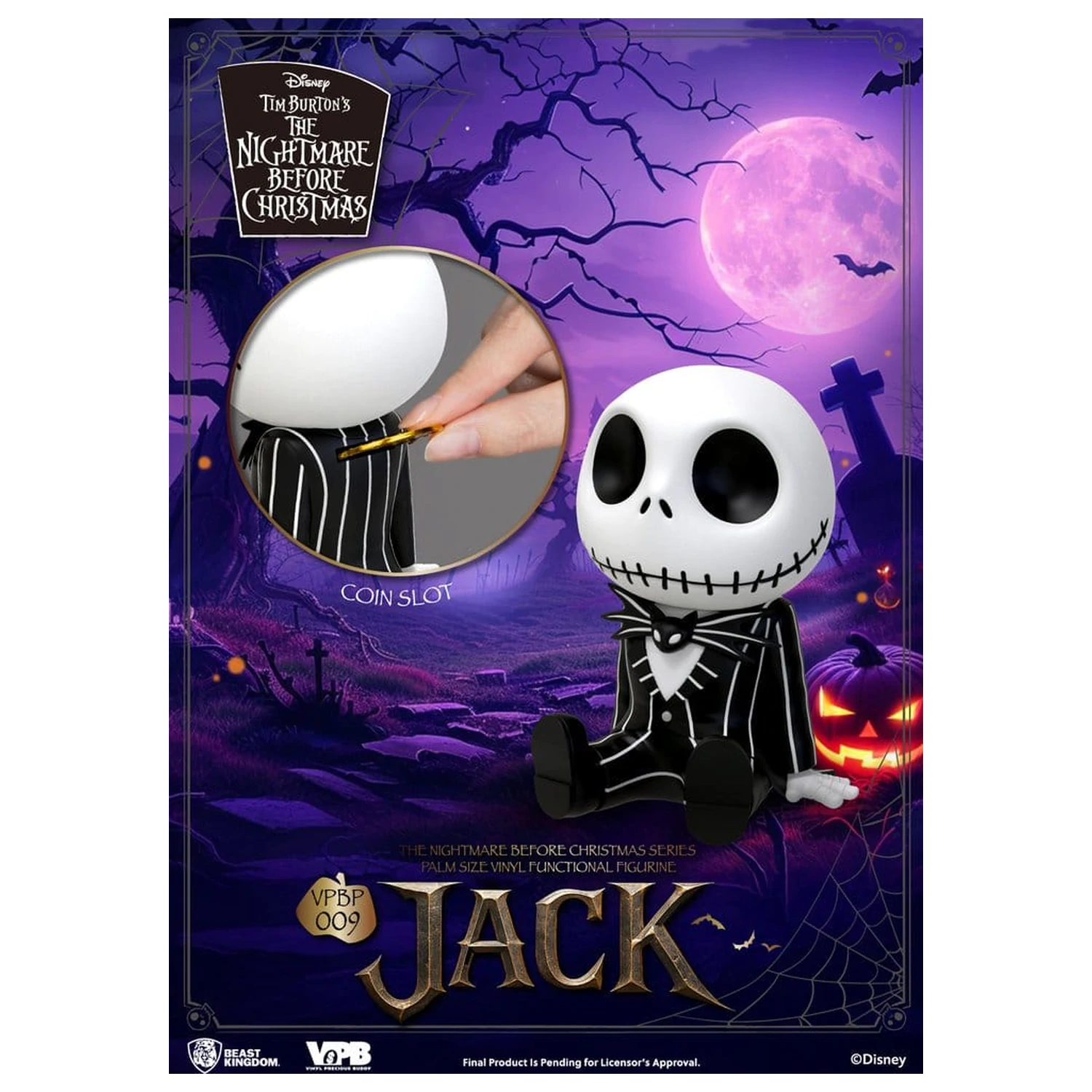 The Nightmare Before Christmas Palm Size Figure Bank Jack 12 cm product photo