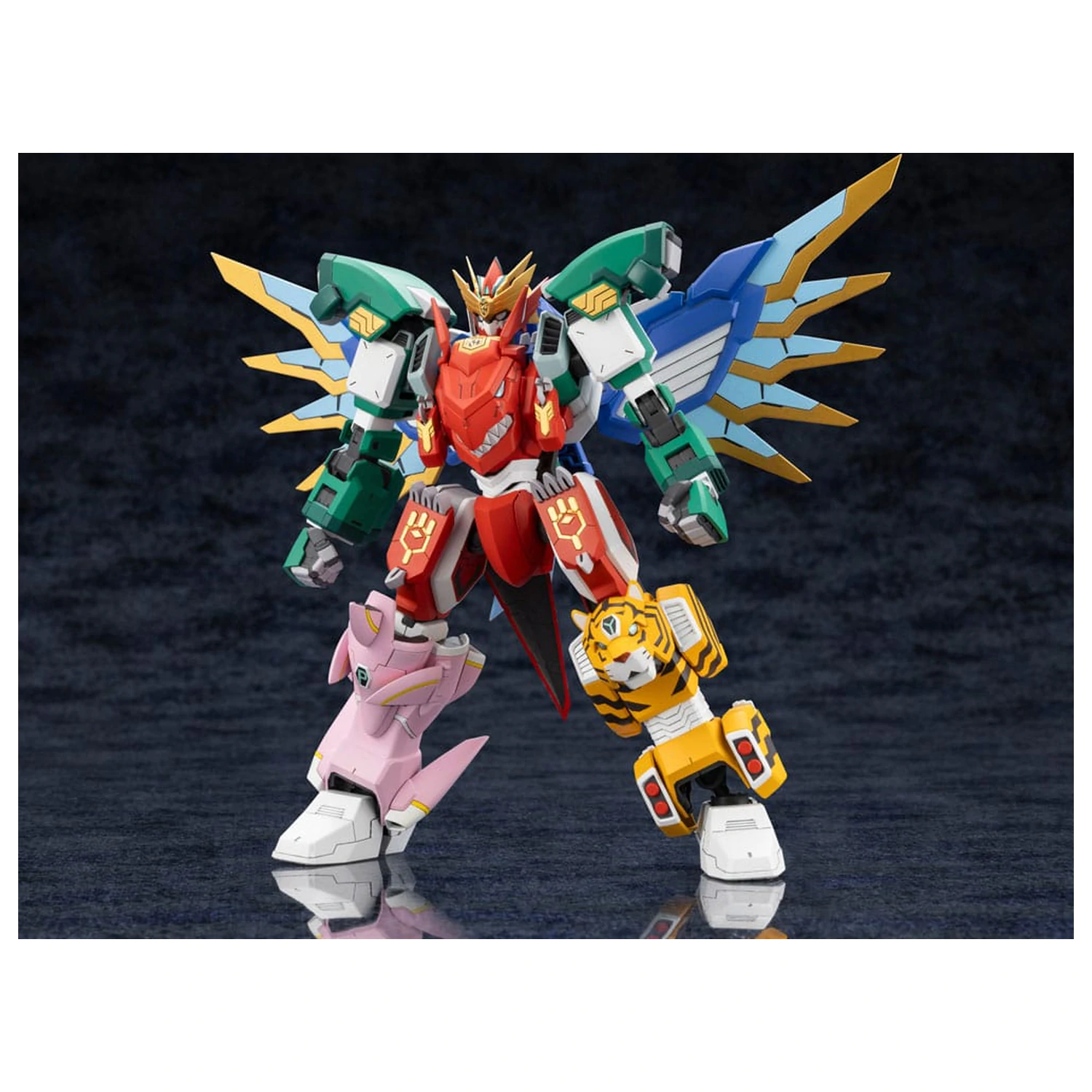The Red Ranger Becomes an Adventurer in Another World Plastic Model Kit Maximum Kizuna Kaiser 17 cm   product photo