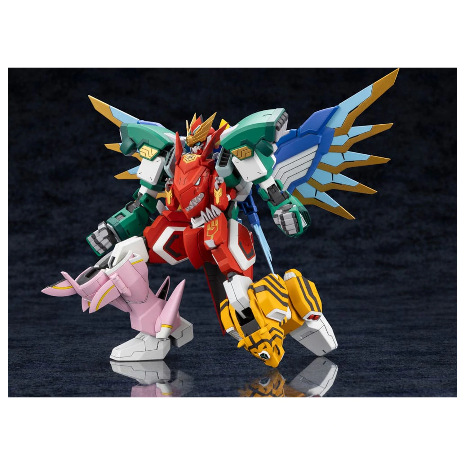 The Red Ranger Becomes an Adventurer in Another World Plastic Model Kit Maximum Kizuna Kaiser 17 cm   product photo