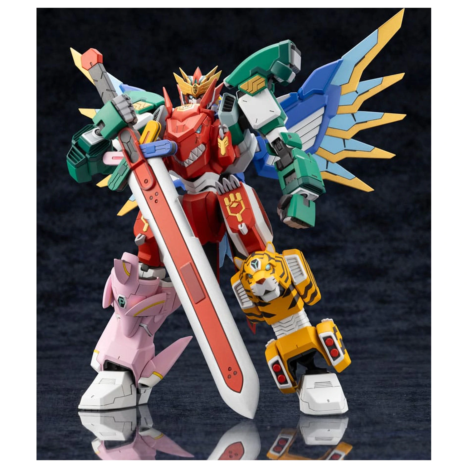 The Red Ranger Becomes an Adventurer in Another World Plastic Model Kit Maximum Kizuna Kaiser 17 cm   product photo