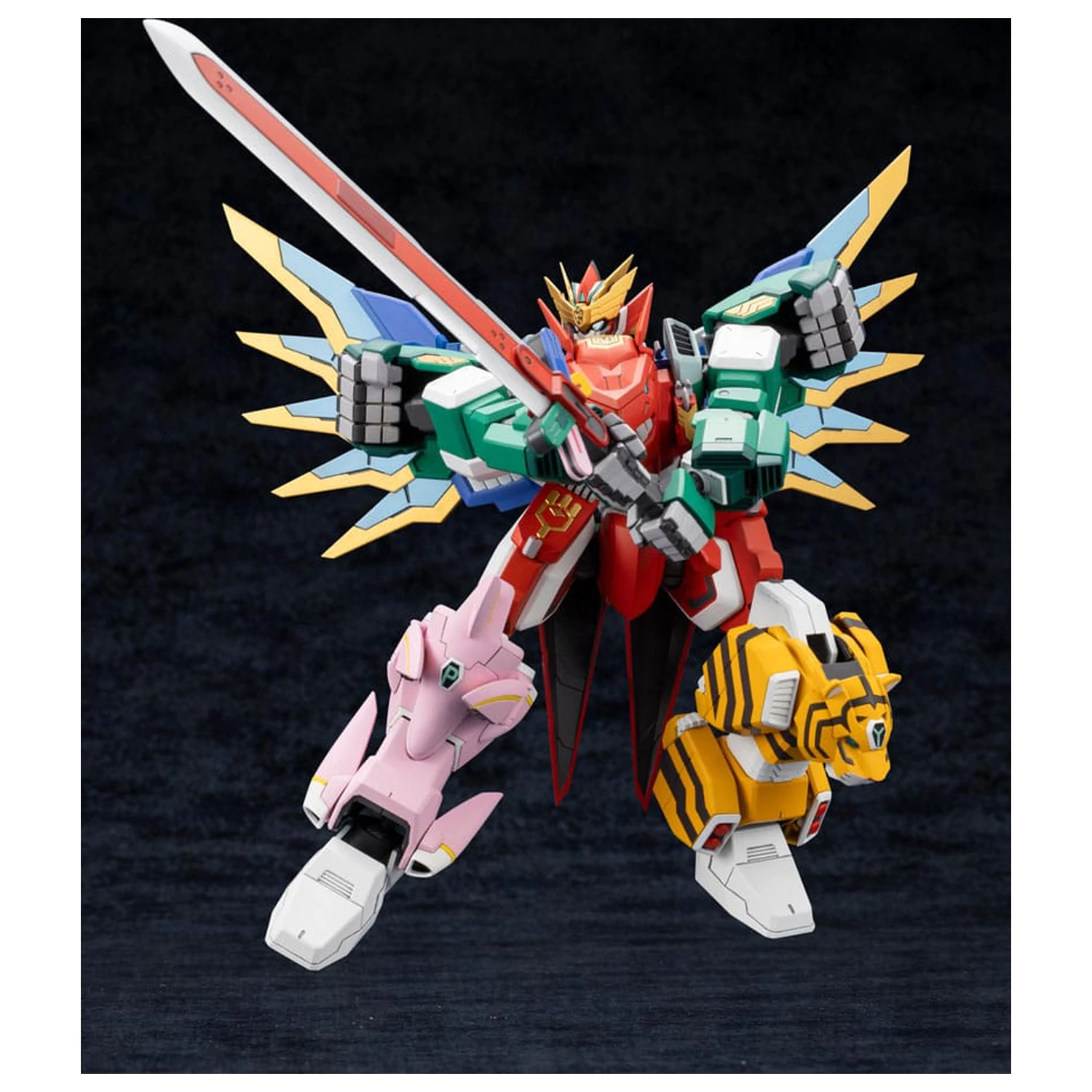 The Red Ranger Becomes an Adventurer in Another World Plastic Model Kit Maximum Kizuna Kaiser 17 cm   product photo