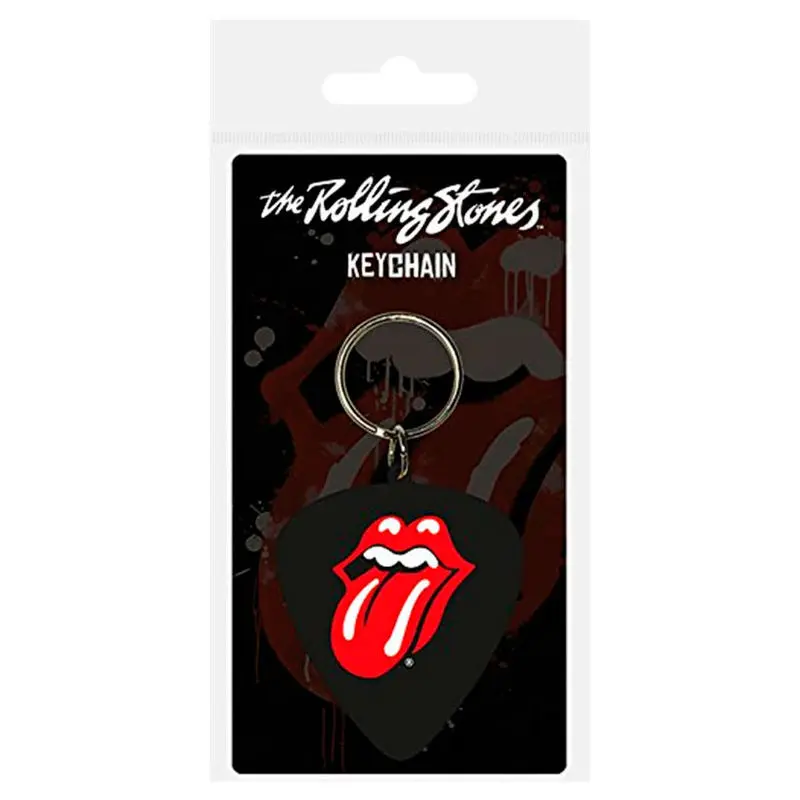 The Rolling Stones pick rubber keychain product photo
