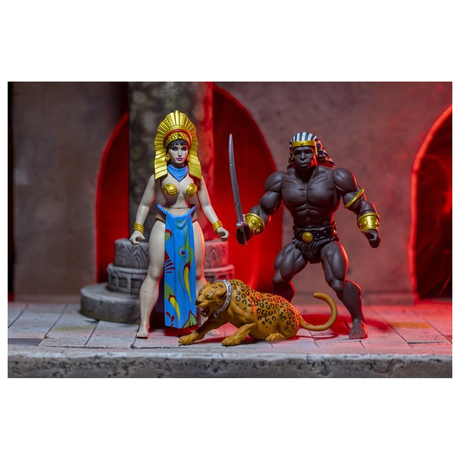 The Savage World of Frazetta Action Figure Set Egyptian Queen & The Guard (Museum Edition) 14 cm product photo