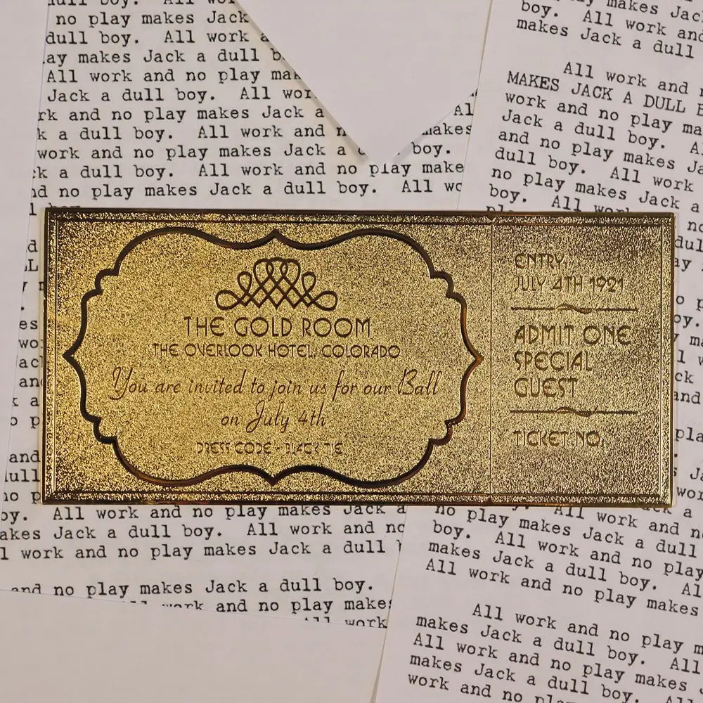 The Shining Replica Gyrosphere Collectible Ticket (gold plated) product photo