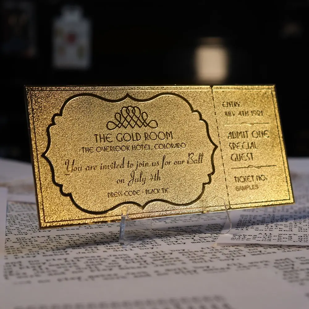 The Shining Replica Gyrosphere Collectible Ticket (gold plated) product photo