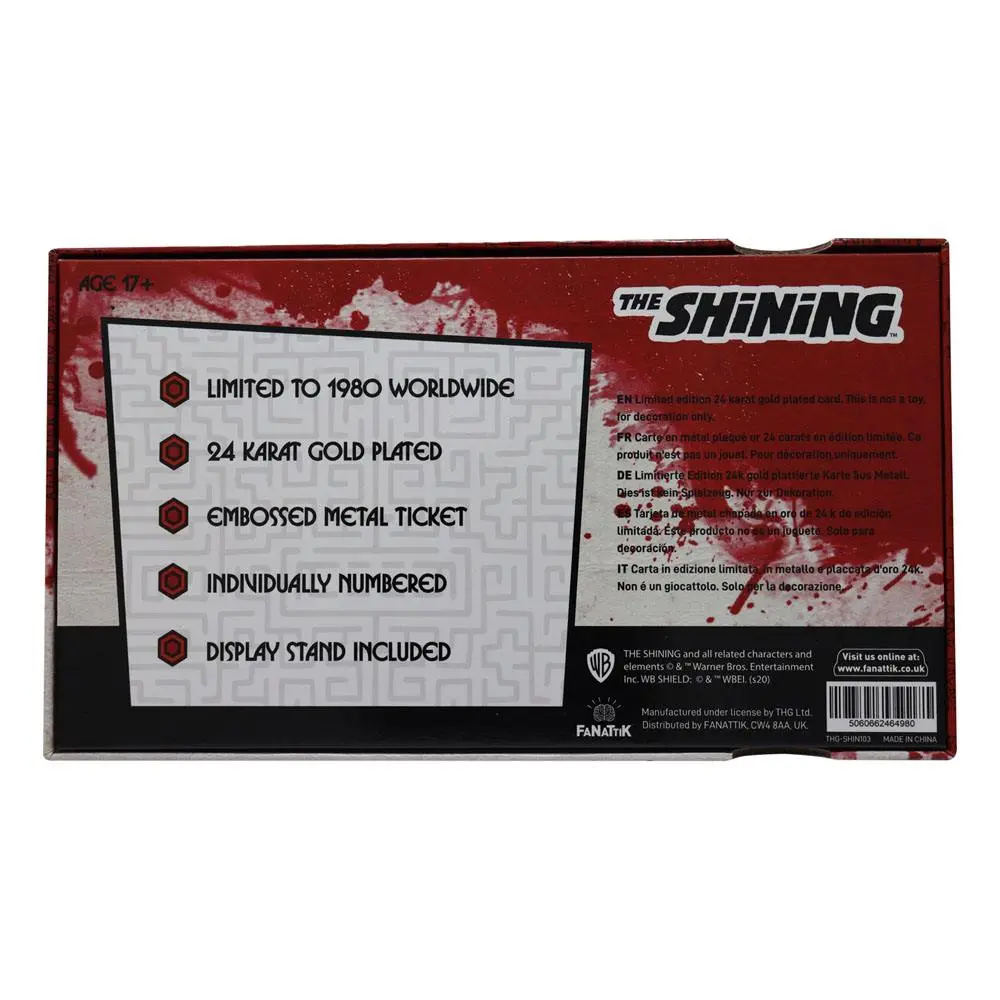 The Shining Replica Gyrosphere Collectible Ticket (gold plated) product photo