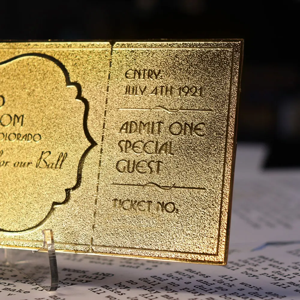 The Shining Replica Gyrosphere Collectible Ticket (gold plated) product photo