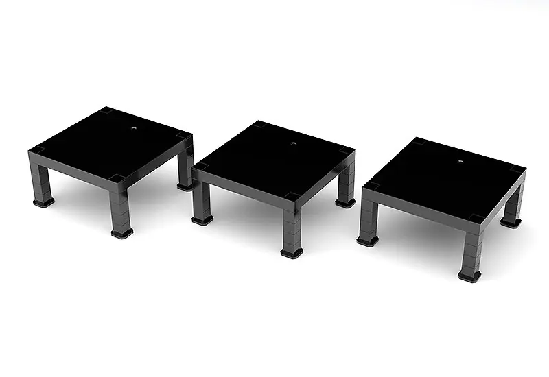 The Simple Stand for Figures &amp; Models 3-Pack Build-On Type (Black) product photo