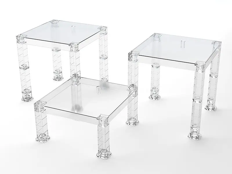 The Simple Stand for Figures &amp; Models 3-Pack Build-On Type (Translucent) product photo