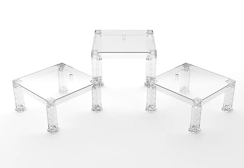 The Simple Stand for Figures &amp; Models 3-Pack Build-On Type (Translucent) product photo