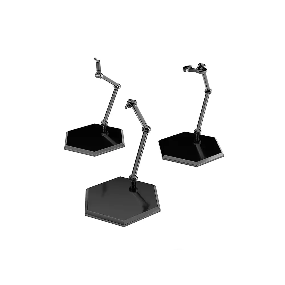 The Simple Stand Mini Nendoroid More for Mini Figures & Models Black Hex Type 3-Pack  product photo