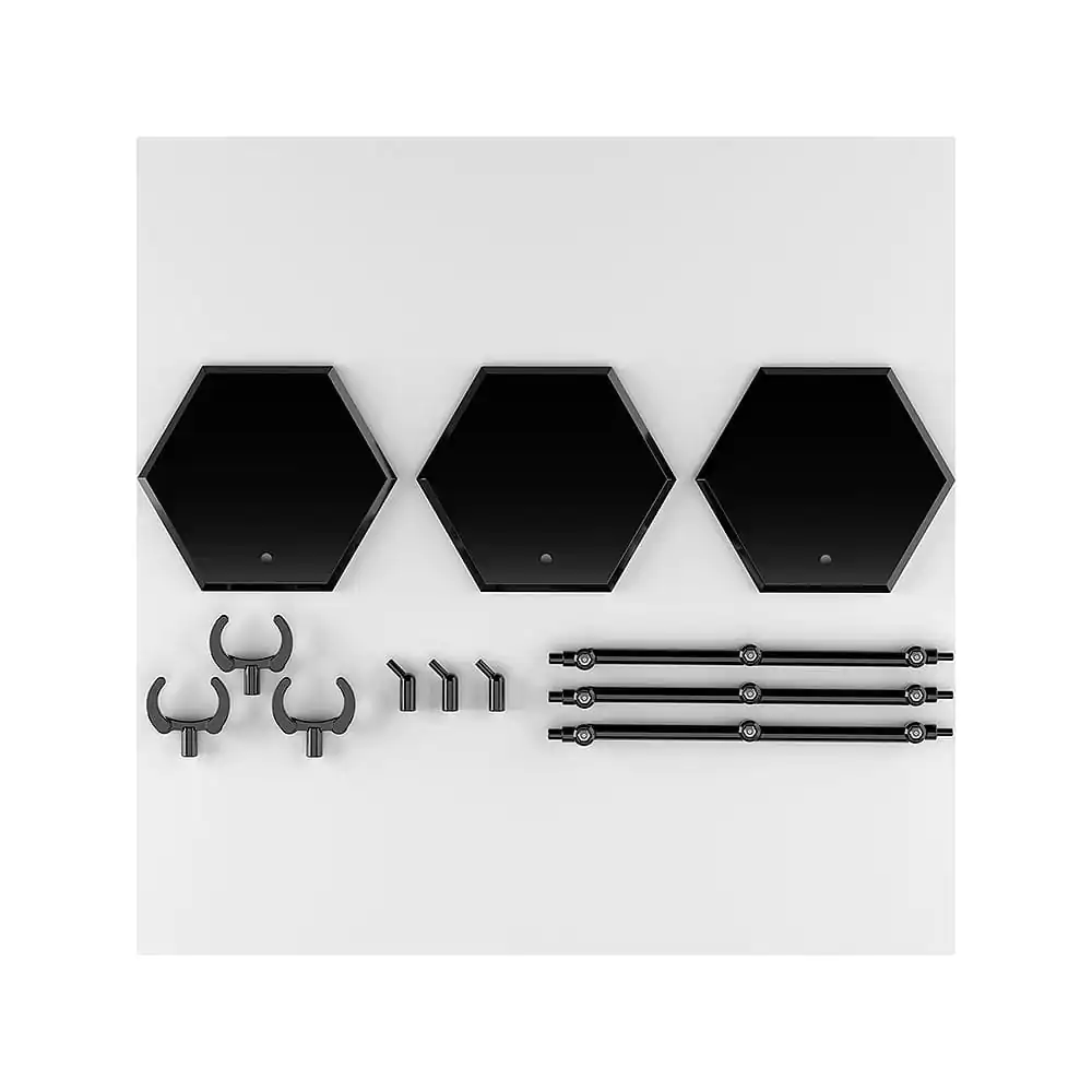 The Simple Stand Mini Nendoroid More for Mini Figures & Models Black Hex Type 3-Pack  product photo