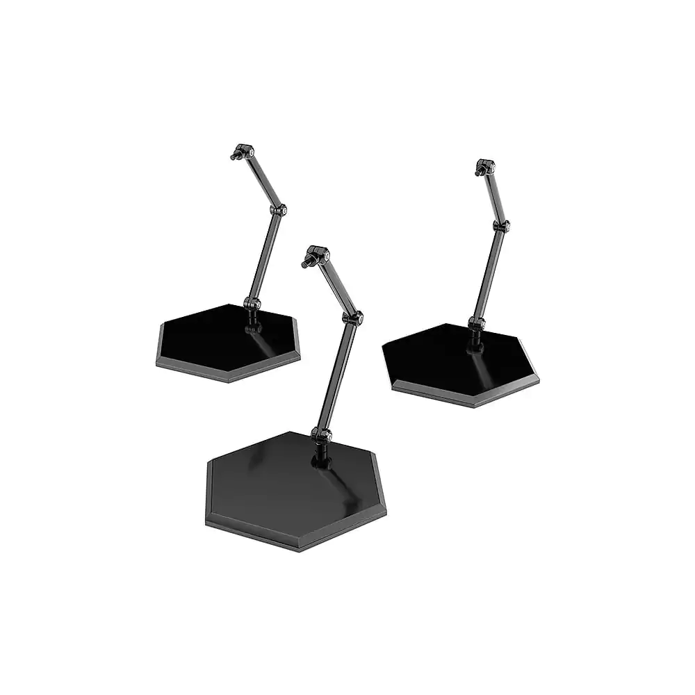 The Simple Stand Mini Nendoroid More for Mini Figures & Models Black Hex Type 3-Pack  product photo