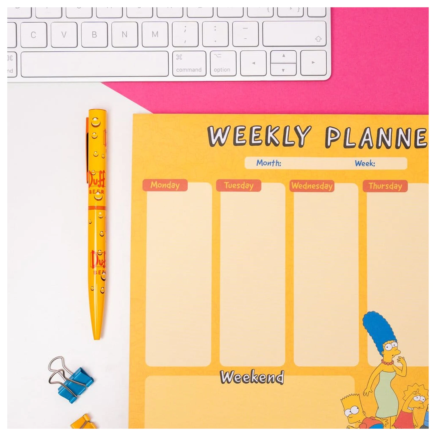 The Simpsons Weekly Planner A4 product photo