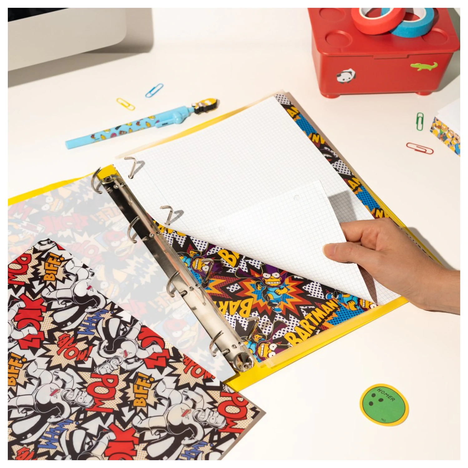 The Simpsons 4 ring folder product photo
