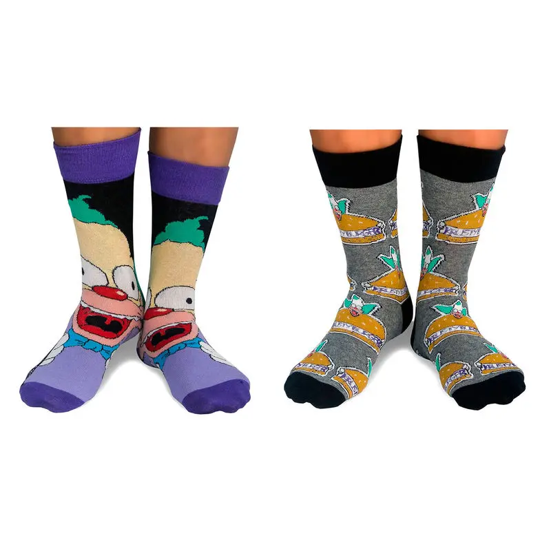 The Simpsons Krusty the Clown 2 pack assorted socks product photo