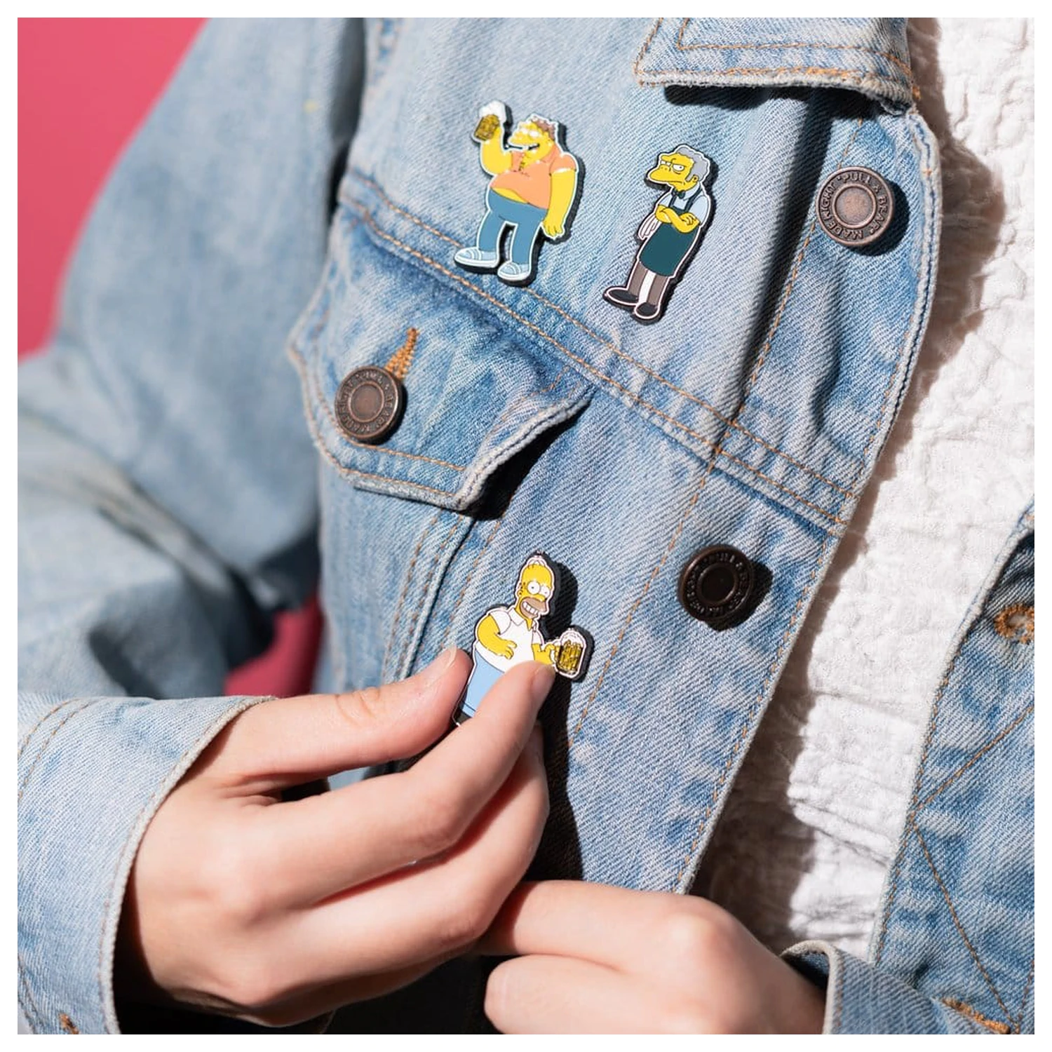 The Simpsons Pin Badges Set of 4 Moe's Tavern product photo