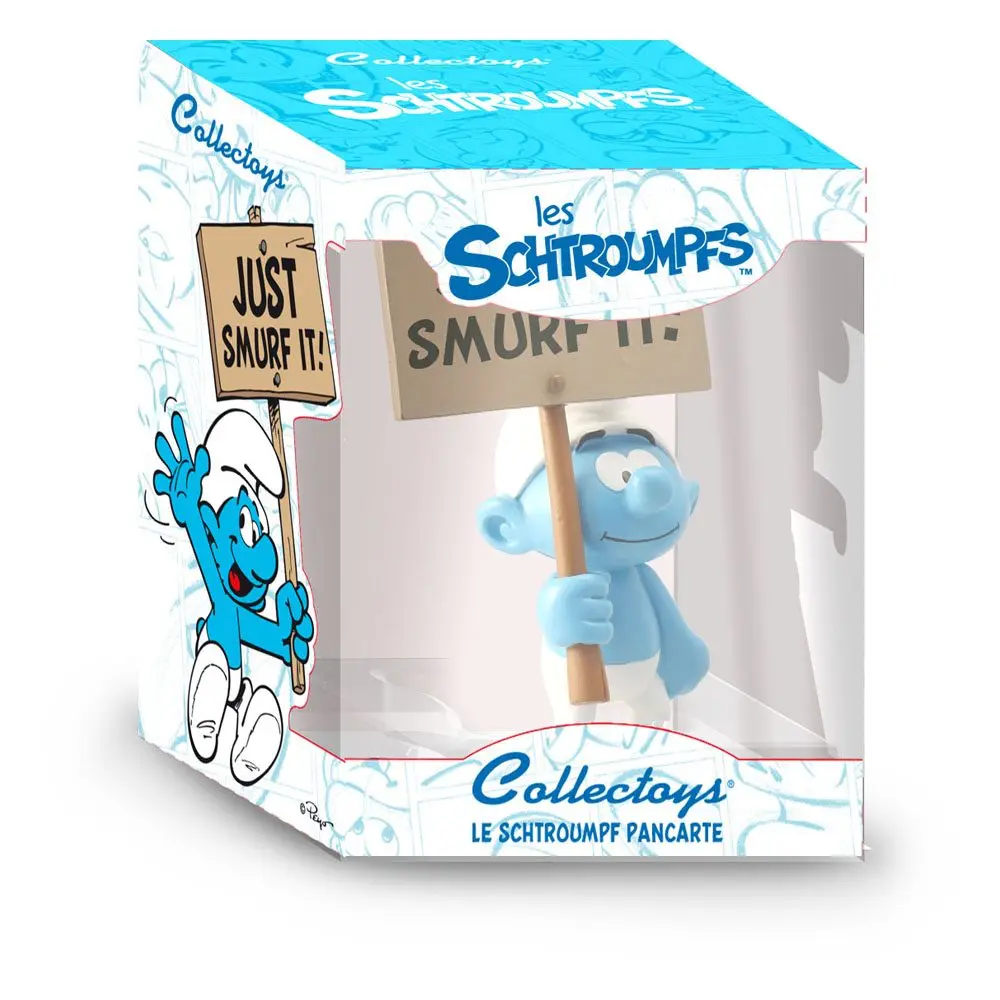 The Smurfs Collector Collection Statue Smurf with a Sign Just Smurf It! 18 cm product photo