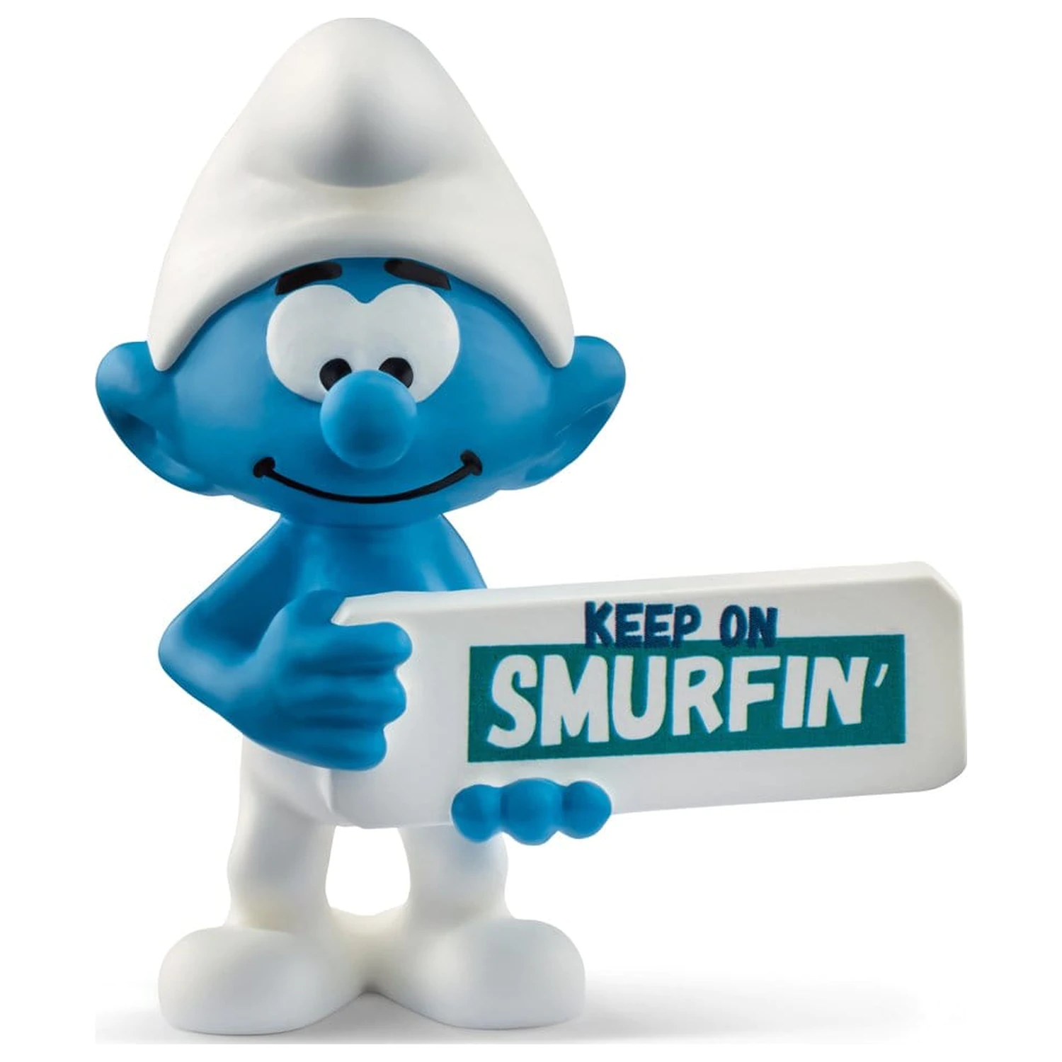 The Smurfs Mini-Figure Smurf with a Sign (Keep on Smurfin') 5 cm product photo