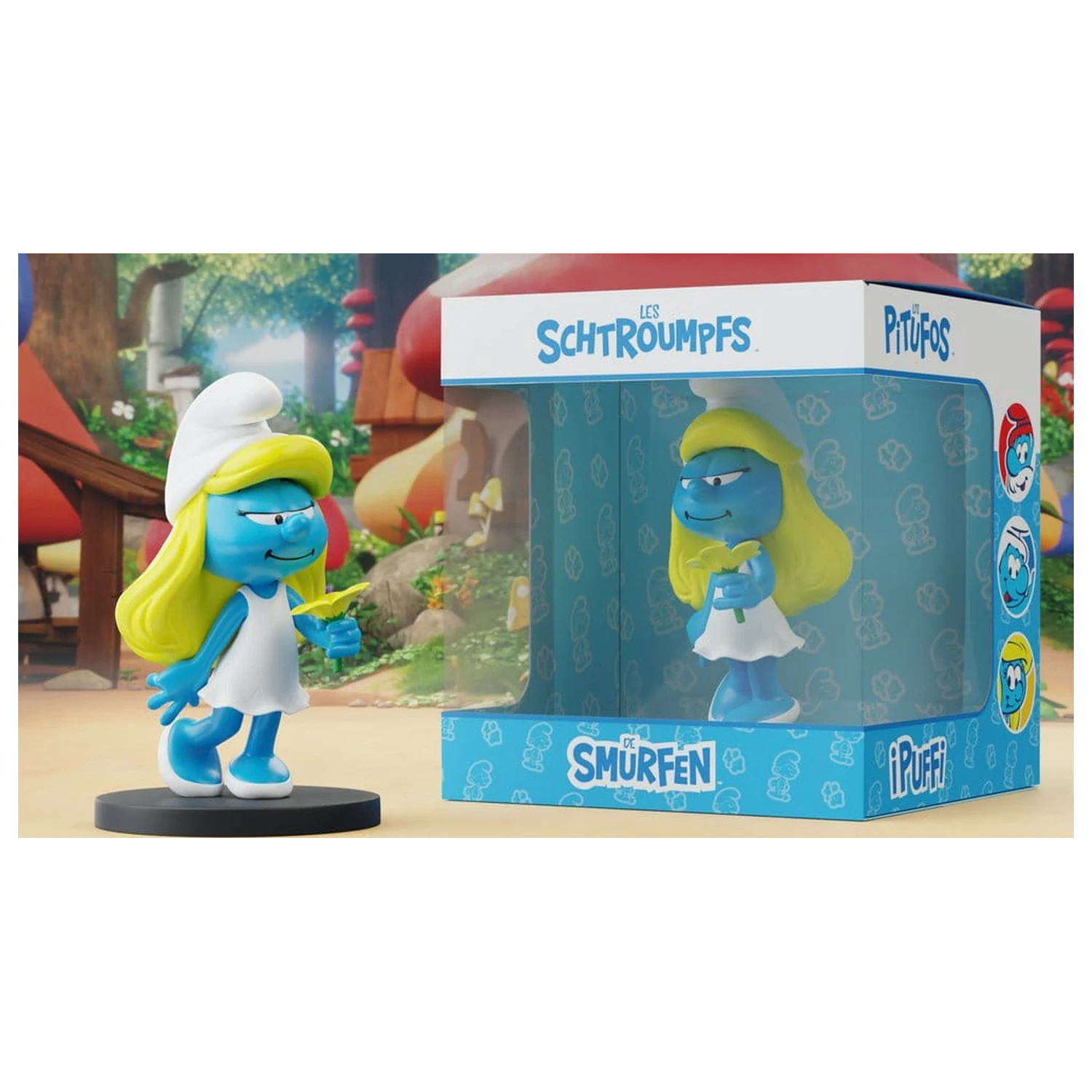 The Smurfs Statue Smurfette with Flower 12 cm product photo