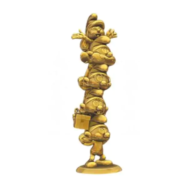 The Smurfs Resin Statue Smurfs Column Gold Limited Edition 50 cm termékfotó