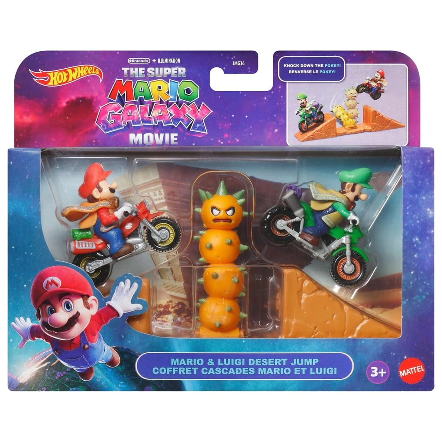 The Super Mario Galaxy Movie Hot Wheels Playset Mario & Luigi Desert Jump product photo