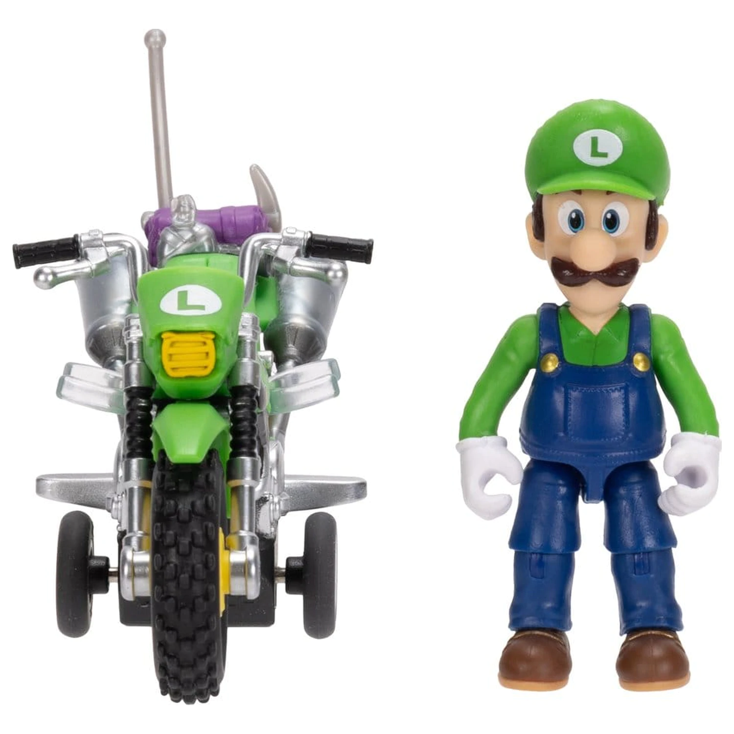 The Super Mario Galaxy Movie Action Figure with Pull Back Motorcycle Luigi 6 cm product photo