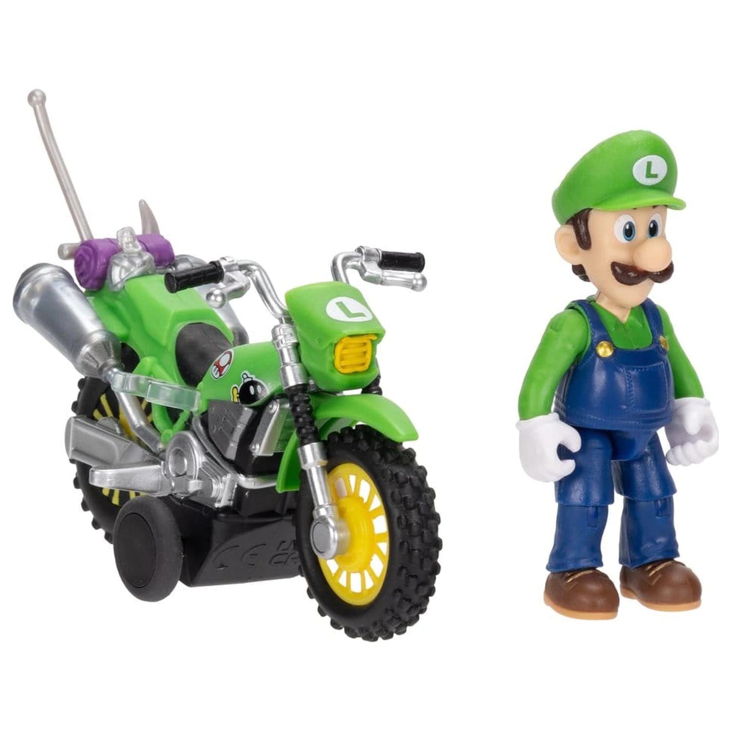 The Super Mario Galaxy Movie Action Figure with Pull Back Motorcycle Luigi 6 cm product photo