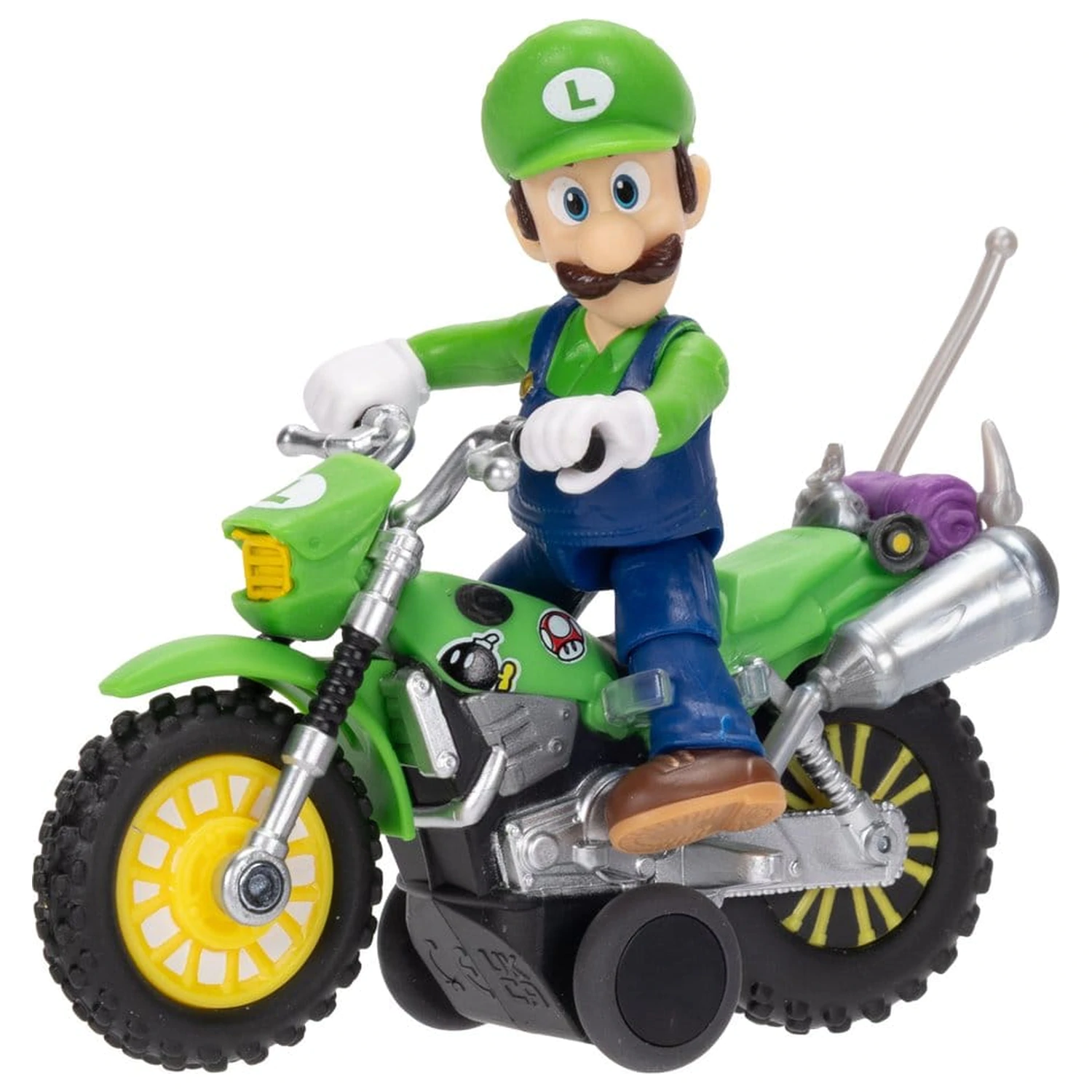 The Super Mario Galaxy Movie Action Figure with Pull Back Motorcycle Luigi 6 cm product photo
