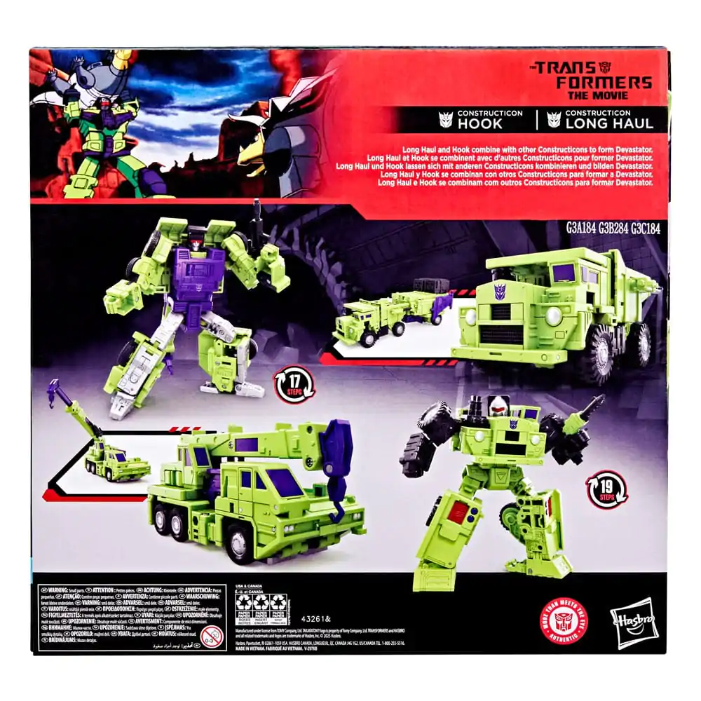 The Transformers: The Movie Action Figure 2-Pack Constructicon Hook &amp; Constructicon Long Haul 16 cm product photo