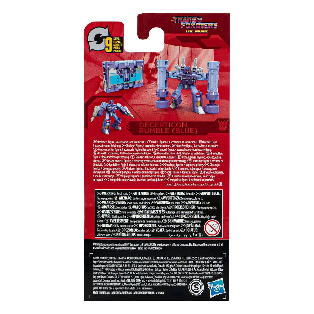The Transformers: The Movie Studio Series Core Class Action Figure Decepticon Rumble (Blue) 9 cm product photo