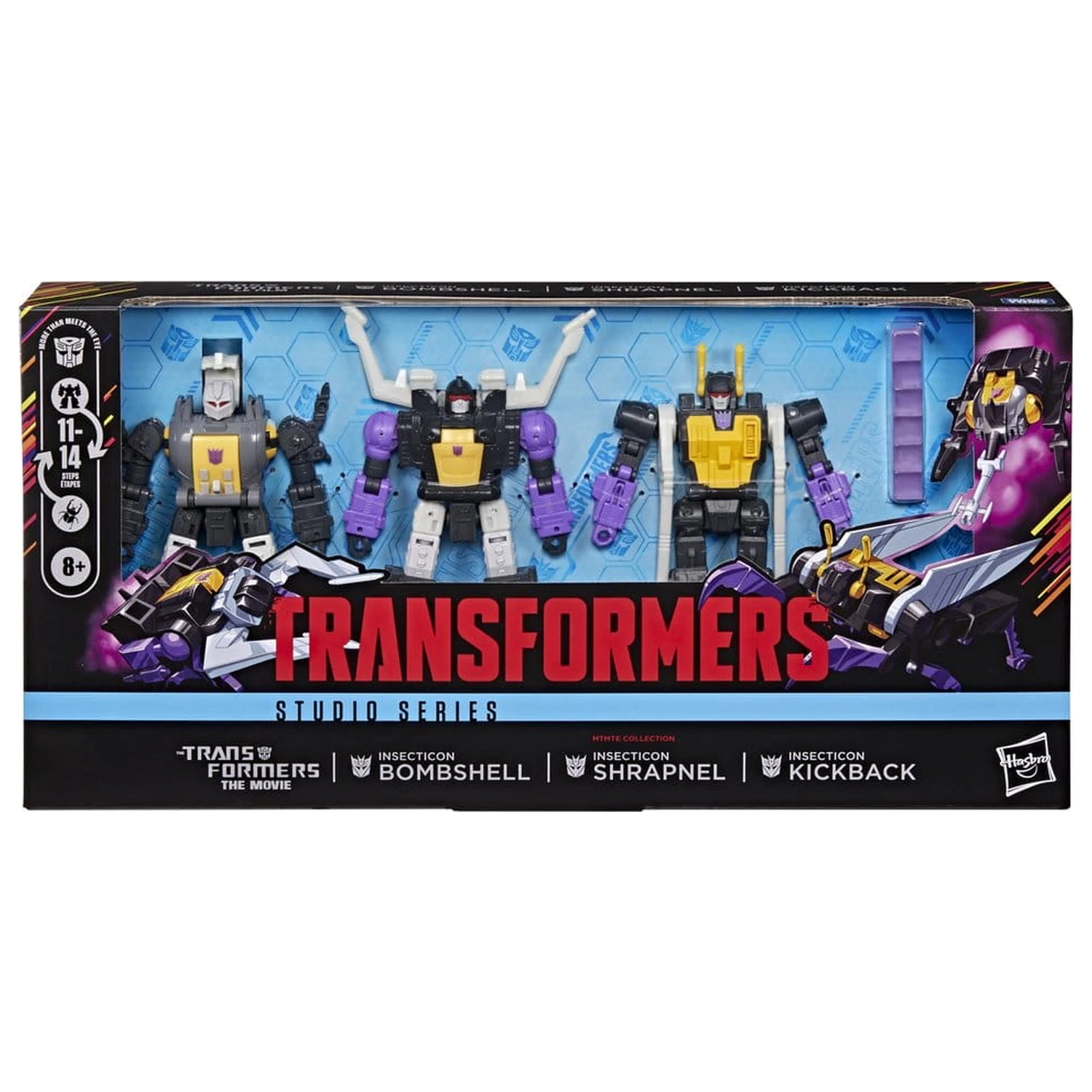 The Transformers: The Movie Studio Series Deluxe Class Action Figure 3-Pack Insecticon Bombshell, Shrapnel & Kickback 14 cm product photo