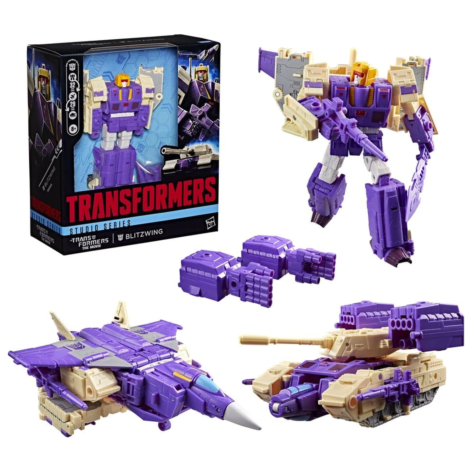 The Transformers: The Movie Studio Series Leader Class Action Figure Blitzwing 18 cm product photo