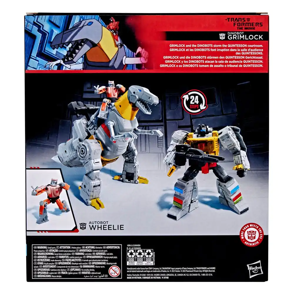 The Transformers: The Movie Studio Series Leader Class Action Figure Dinobot Grimlock &amp; Autobot Wheelie 22 cm product photo