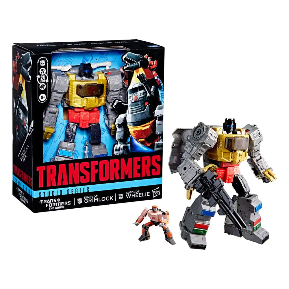 The Transformers: The Movie Studio Series Leader Class Action Figure Dinobot Grimlock &amp; Autobot Wheelie 22 cm product photo