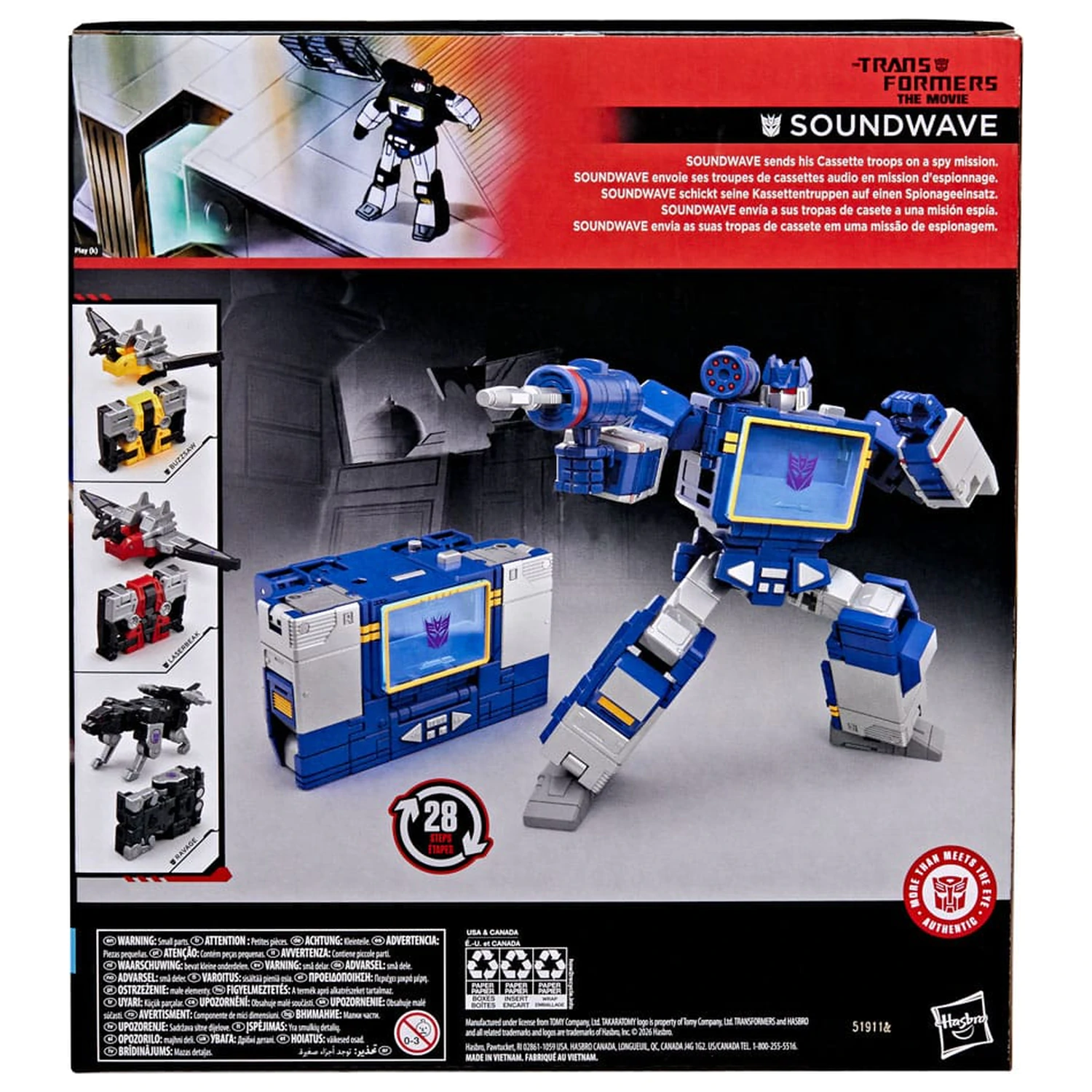 The Transformers: The Movie Studio Series Leader Class Action Figure Soundwave 22 cm product photo