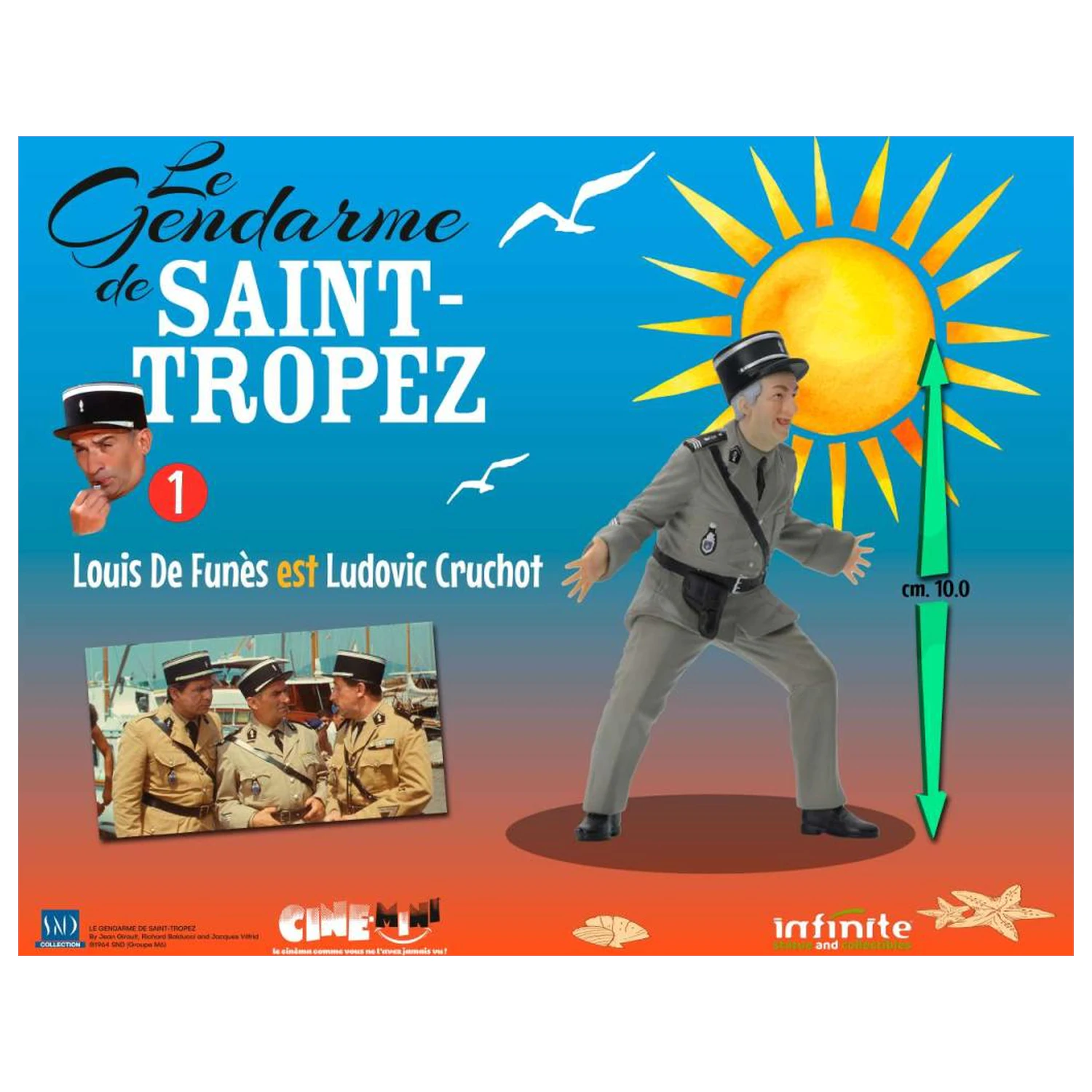 The Troops of St. Tropez Ludovic Cruchot Figure 10cm product photo
