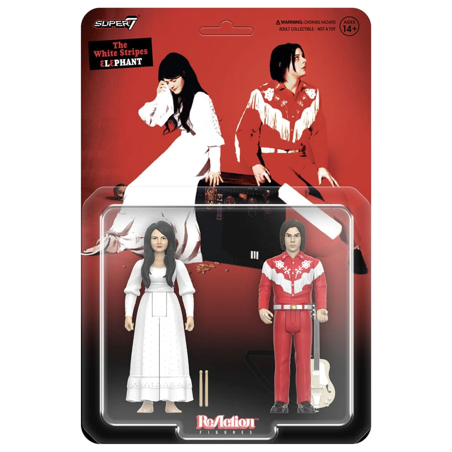 The White Stripes ReAction Action Figures 2-Pack Wave 02 The White Stripes (Elephant) 10 cm  product photo