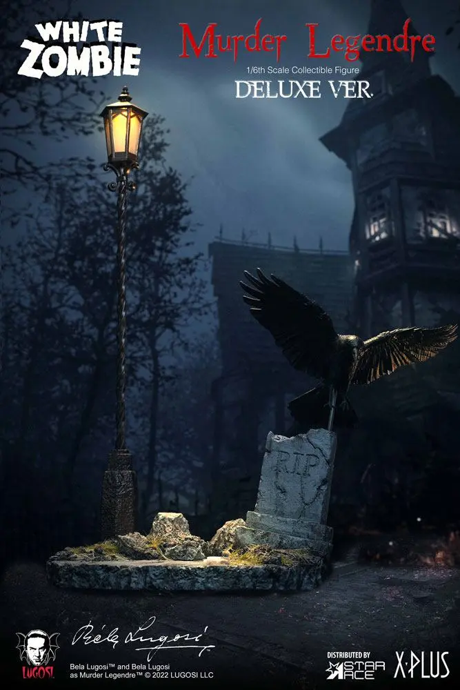 The White Zombie My Favourite Movie Diorama 1/6 Murder Legendre R.I.P. Gravestones and Lamp 30 cm product photo