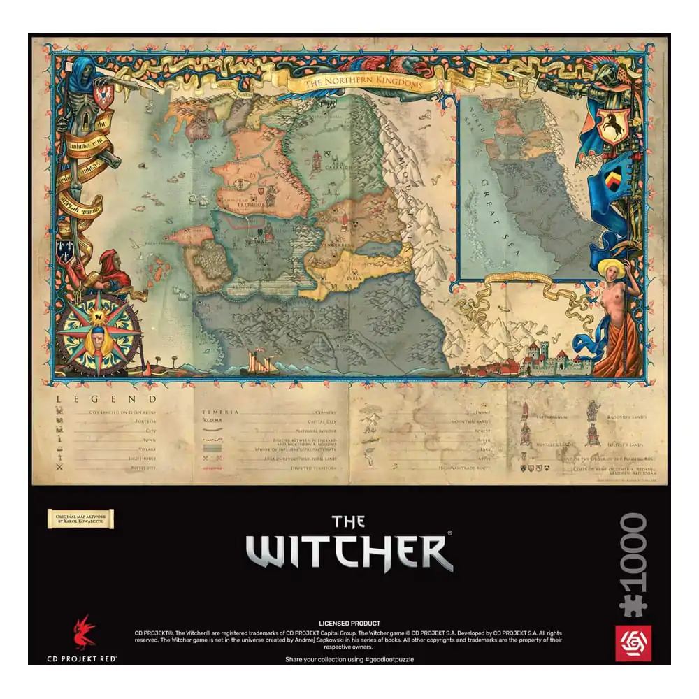 The Witcher 3 Gaming Puzzle The Northern Kingdoms (1000 pieces) product photo