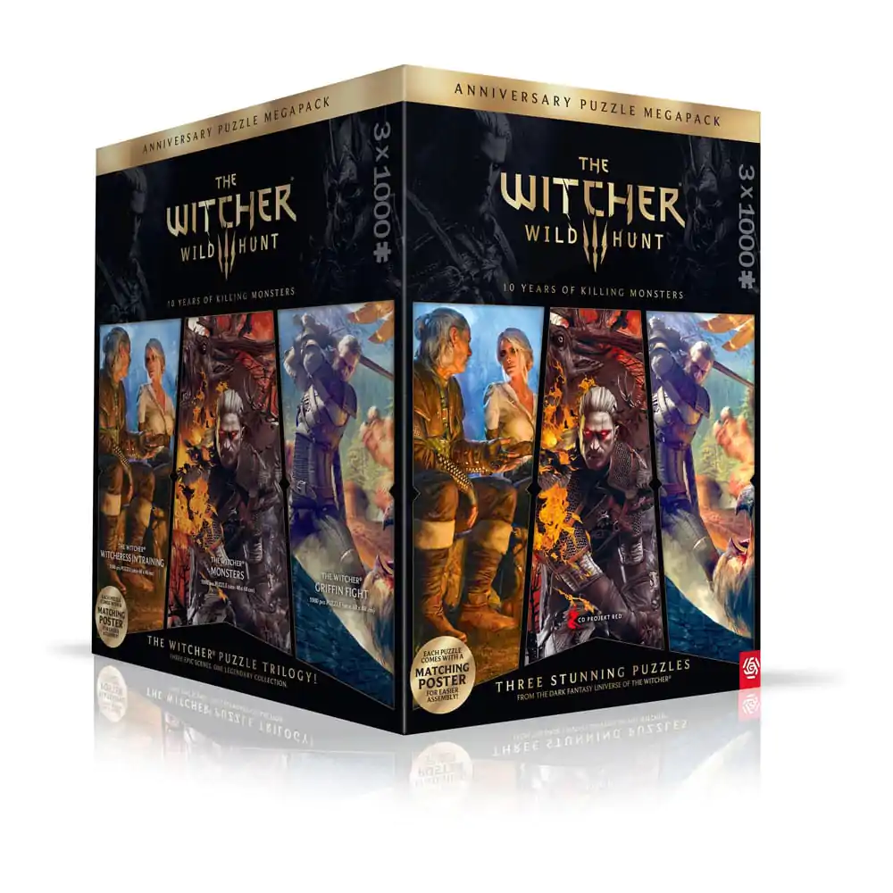 The Witcher 3 Puzzle Triology Wild Hunt 10 Years of Killing Monsters (3 x 1000 pieces)  product photo