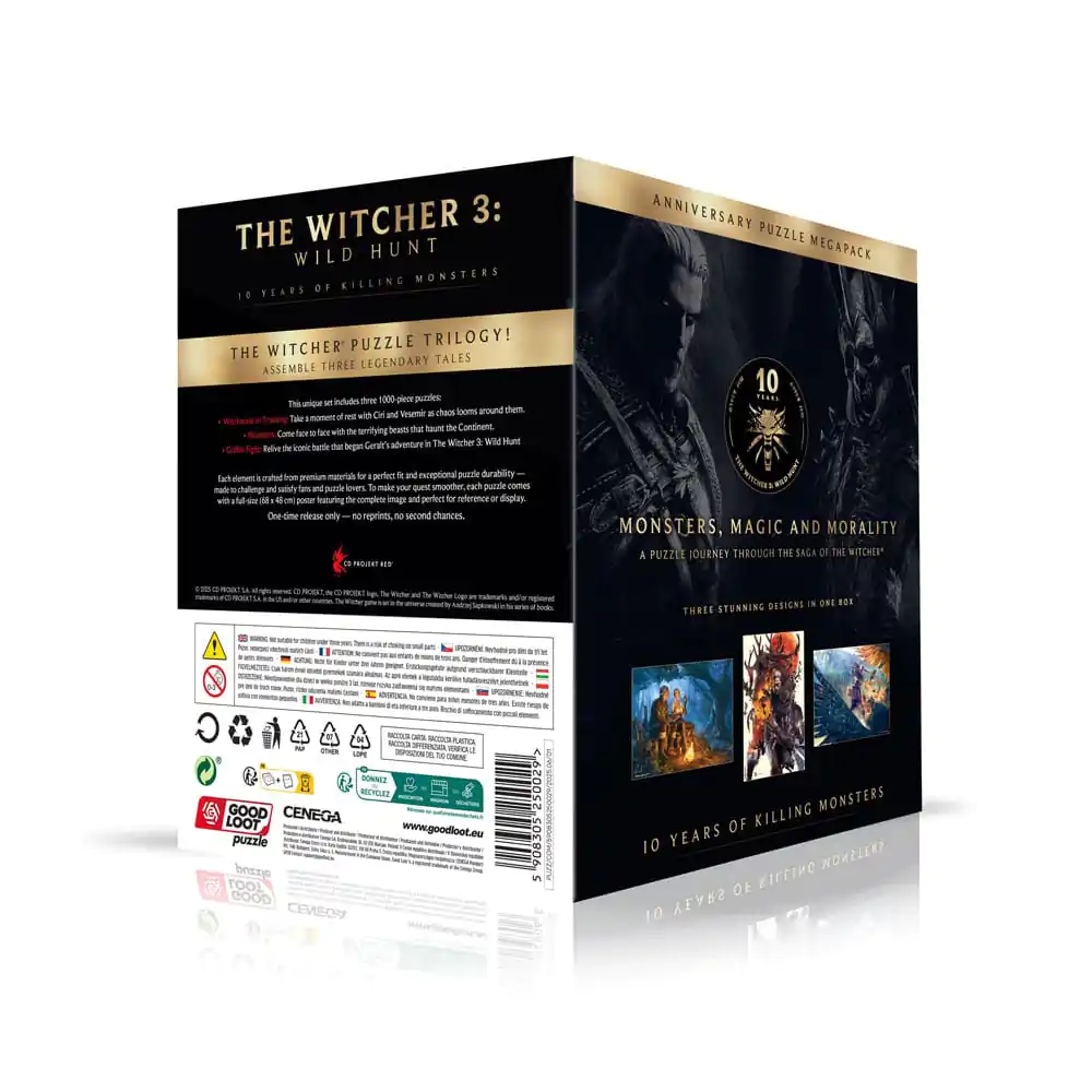 The Witcher 3 Puzzle Triology Wild Hunt 10 Years of Killing Monsters (3 x 1000 pieces)  product photo